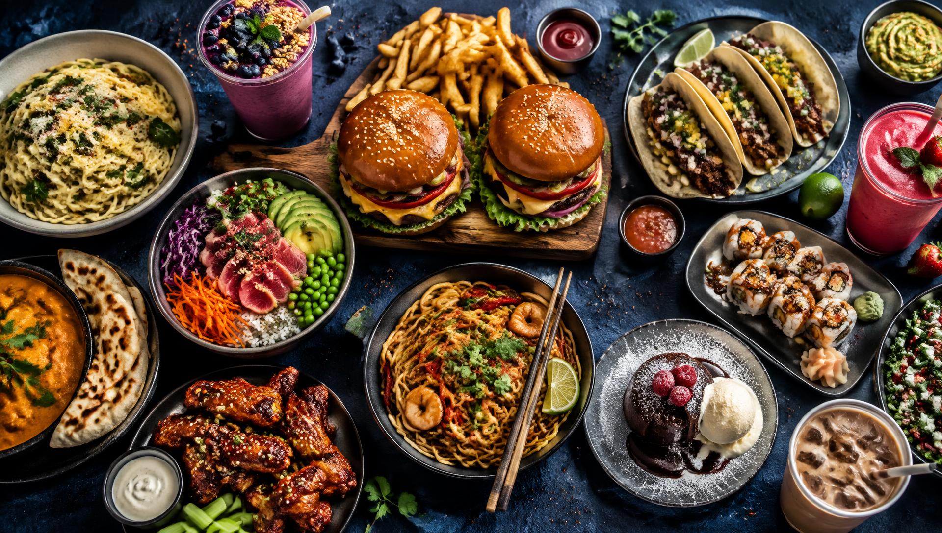 A spread of dishes from Beltway Plaza restaurants