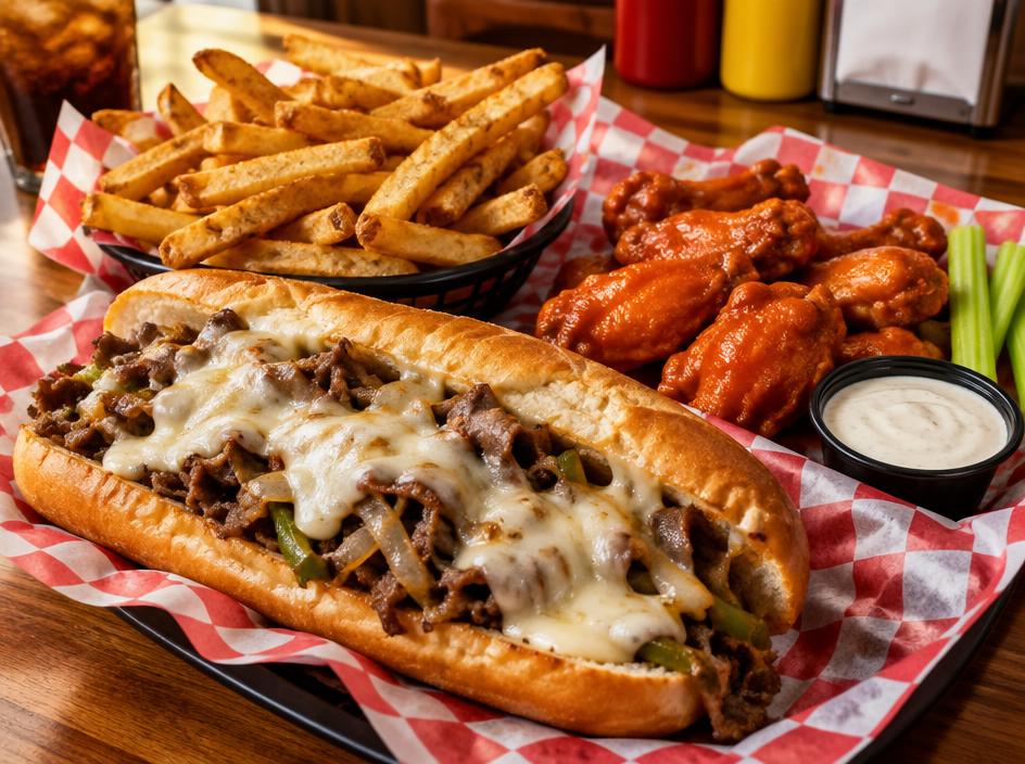 Cheesesteaks, Wings & Fries at Charleys Cheesesteaks & Wings